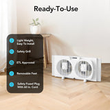 Comfort Zone 9" 3-Speed Twin Window Fan Reversible Airflow Control