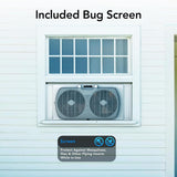 Comfort Zone 9" 3-Speed Twin Window Fan Reversible Airflow Control