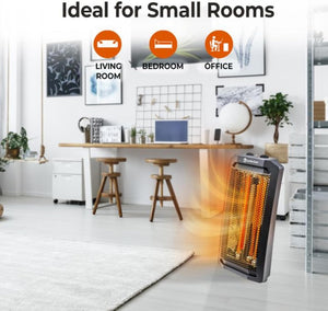 Comfort Zone Quartz Tower Heater with Adjustable Thermostat