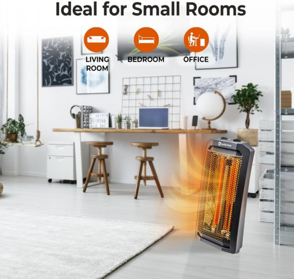 Comfort Zone Quartz Tower Heater with Adjustable Thermostat