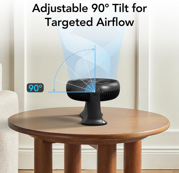 Comfort Zone 11" 3-Speed Turbo Desk Fan with Adjustable Tilt