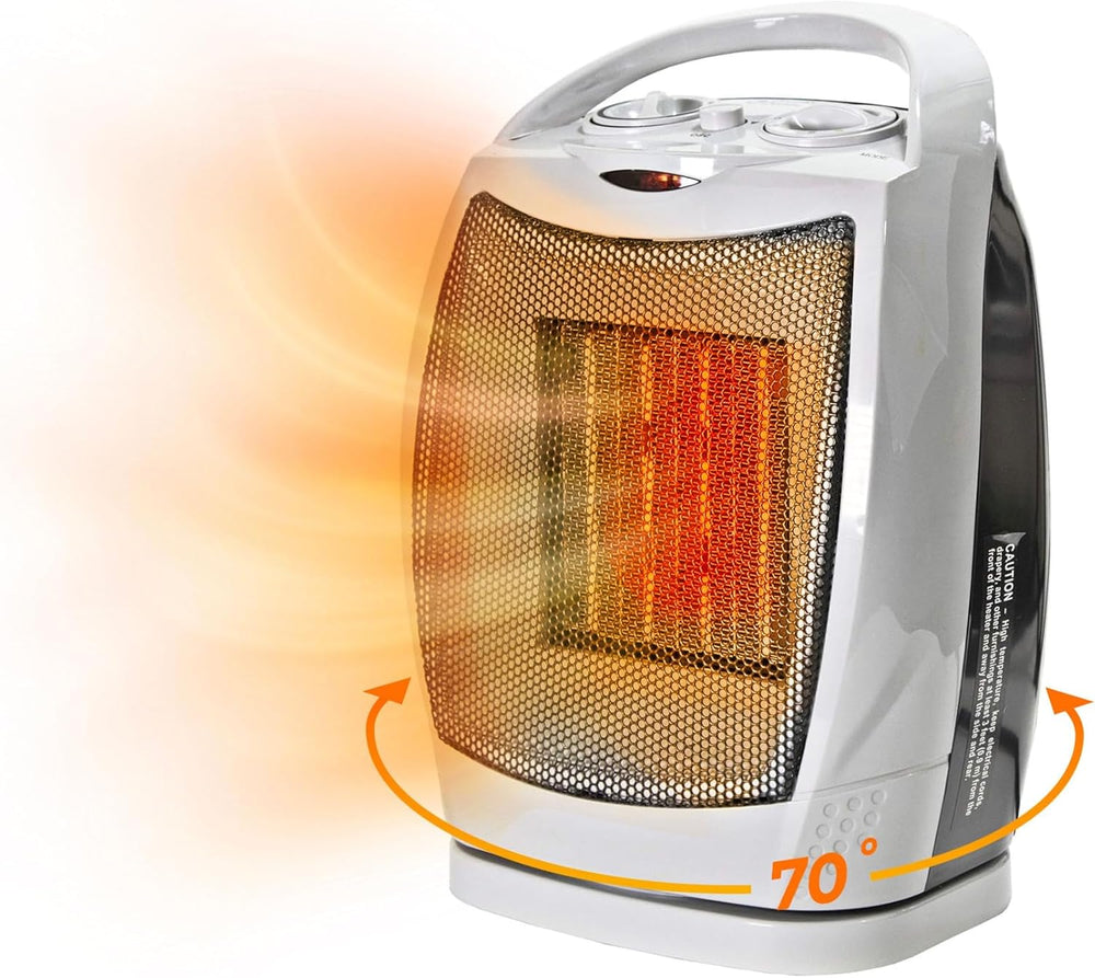 Comfort Zone Oscillating Electric Ceramic Space Heater