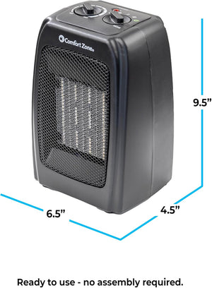 Comfort Zone Portable Desktop Ceramic Space Heater
