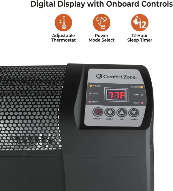 Comfort Zone Digital Convection Baseboard Heater