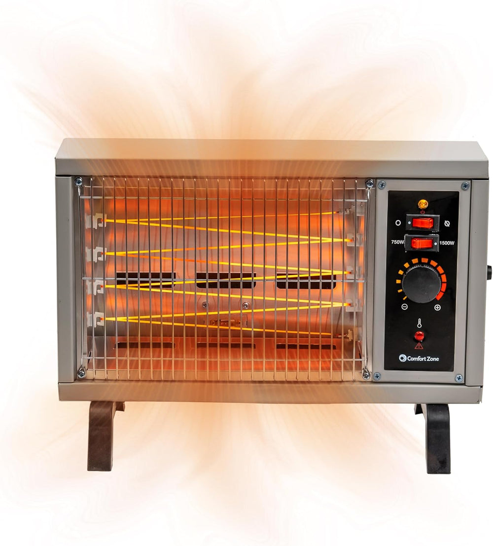 Comfort Zone Electric Radiant Space Heater w/Adjustable Thermostat