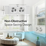 Comfort Zone 9" 3-Speed Twin Window Fan Reversible Airflow Control