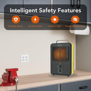 Comfort Zone Milkhouse Style Utility Space Heater with Thermostat