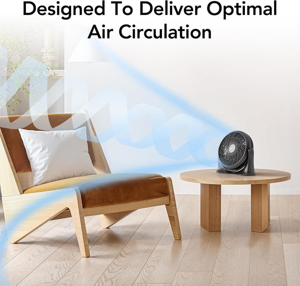 Comfort Zone 11" 3-Speed Turbo Desk Fan with Adjustable Tilt