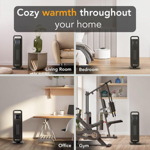 Comfort Zone 26" Oscillating Digital Tower Heater with Remote Control