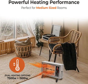 Comfort Zone Electric Radiant Space Heater w/Adjustable Thermostat