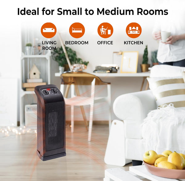 Comfort Zone 18" Oscillating Tower Space Heater