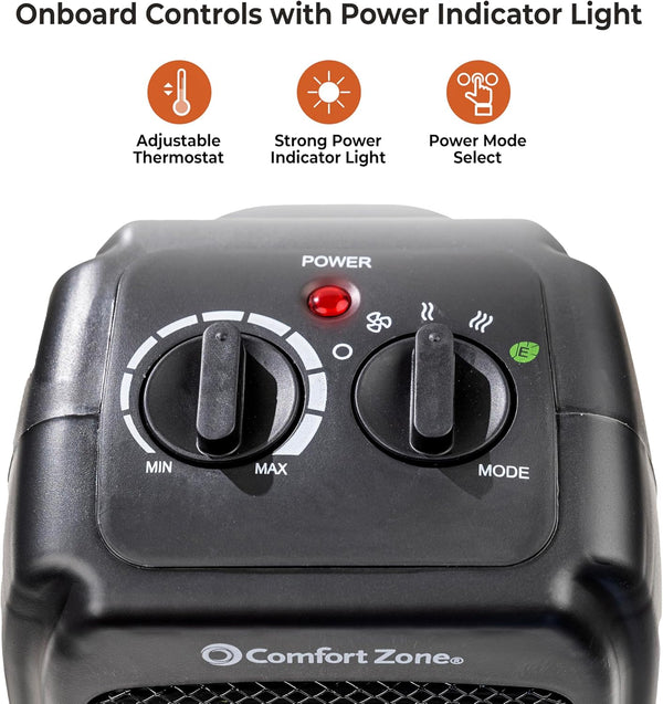 Comfort Zone Portable Desktop Ceramic Space Heater