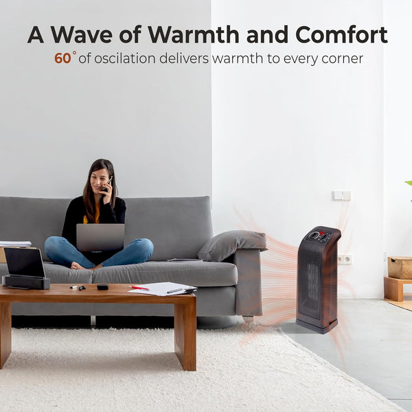 Comfort Zone 18" Oscillating Tower Space Heater