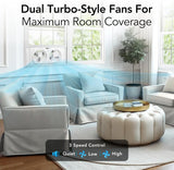 Comfort Zone 9" 3-Speed Twin Window Fan Reversible Airflow Control