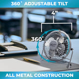 Comfort Zone 4" 1-Speed Desktop Fan