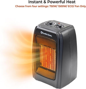 Comfort Zone Portable Desktop Ceramic Space Heater