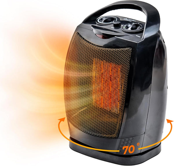 Comfort Zone Oscillating Electric Ceramic Space Heater