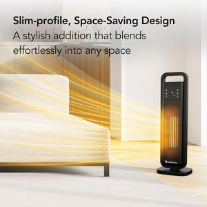 Comfort Zone 26" Oscillating Digital Tower Heater with Remote Control