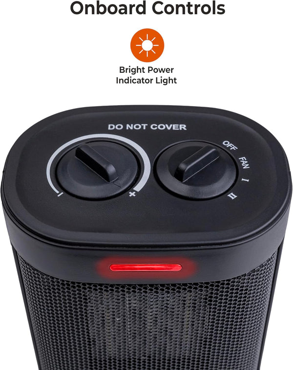 Comfort Zone 1,000-Watt Indoor Space Heater with Adjustable Thermostat
