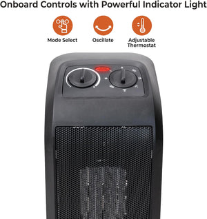 Comfort Zone 18" Oscillating Tower Space Heater