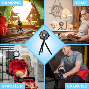 Comfort Zone 4" Flexible Tri-Pod Stroller Fan