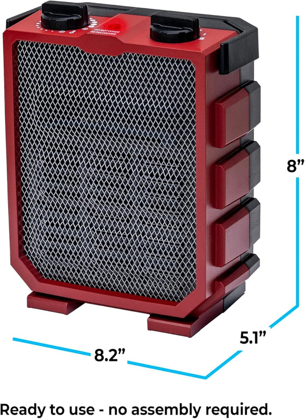Comfort Zone Utility Space Heater with Foldable Handle