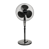 Comfort Zone 18" 3-Speed Oscillating Pedestal Fan with Remote in White & Black