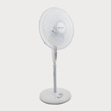 Comfort Zone 18" 3-Speed Oscillating Pedestal Fan with Remote in White & Black