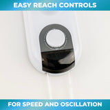 Comfort Zone 16" 3-Speed Oscillating Wall-Mount Fan in White