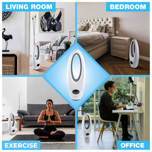 Comfort Zone Oscillating 28" Bladeless Tower Fan with Remote Control
