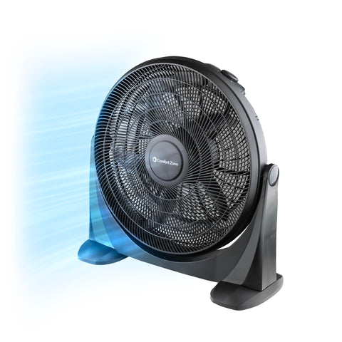 Comfort Zone 20" High Velocity Floor Fan with 180 Degree Adjustable Tilt