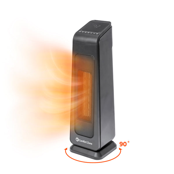 Comfort Zone 23" Oscillating Tower Space Heater with Remote Control