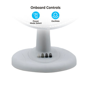 Comfort Zone 16" 3-Speed Oscillating Table Fan with Adjustable Tilt