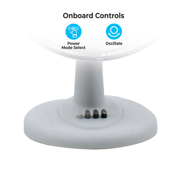 Comfort Zone 16" 3-Speed Oscillating Table Fan with Adjustable Tilt