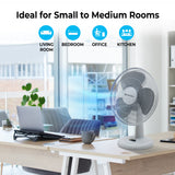 Comfort Zone 16" 3-Speed Oscillating Table Fan with Adjustable Tilt