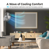 Comfort Zone 16” 3-Speed Wall Mount Fan with Remote