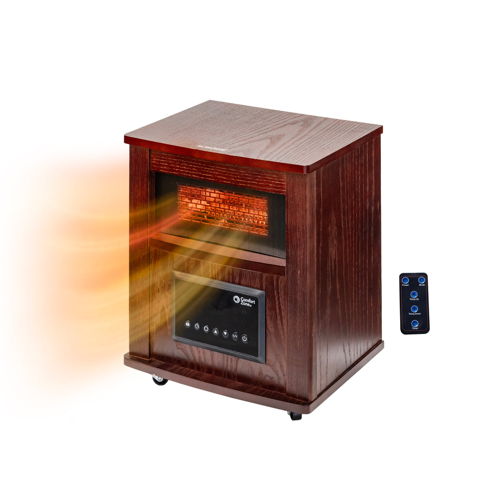 Comfort Zone Infrared Quartz Cabinet Heater with Remote Control