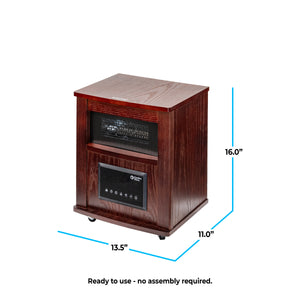 Comfort Zone Infrared Quartz Cabinet Heater with Remote Control