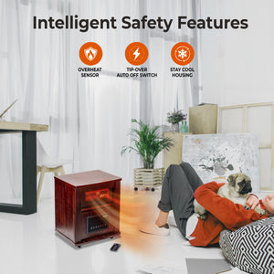 Comfort Zone Infrared Quartz Cabinet Heater with Remote Control