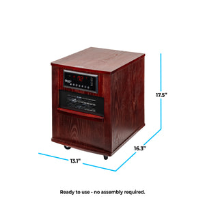 Comfort Zone Infrared Heater With Built-In USB Charging Ports and Remote Control