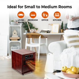 Comfort Zone Infrared Heater With Built-In USB Charging Ports and Remote Control