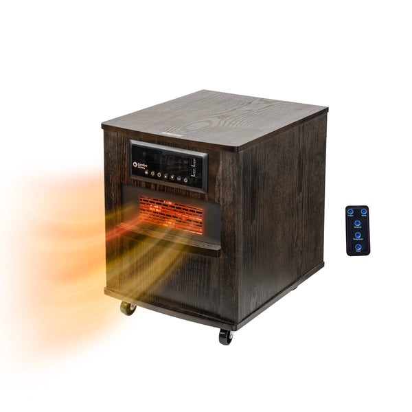 Comfort Zone Infrared Heater With Built-In USB Charging Ports and Remote Control