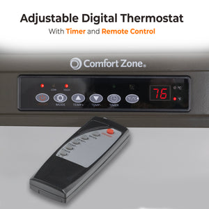 Comfort Zone Digital Fan-Forced 6,000-Watt Ceiling Mount Heater with Remote