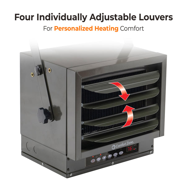 Comfort Zone 7,500W Digital Ceiling Mounted Space Heater with Remote, 240v