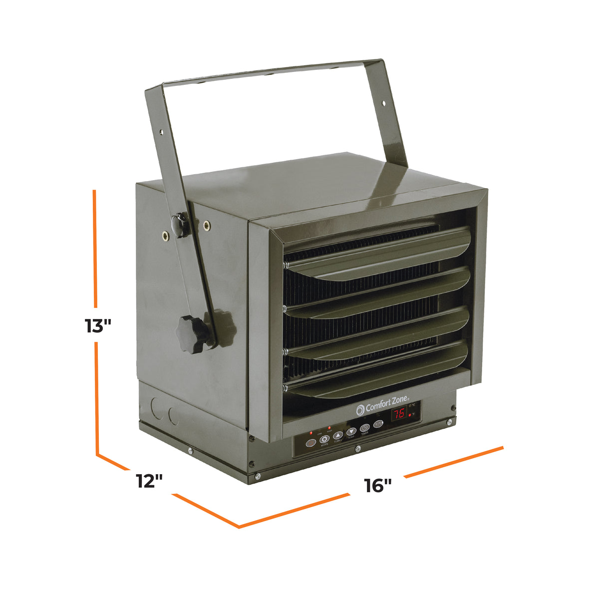 O2 Zone Heater Comfort Zone 7,500W Digital Ceiling Mounted Space Heater with Remote,