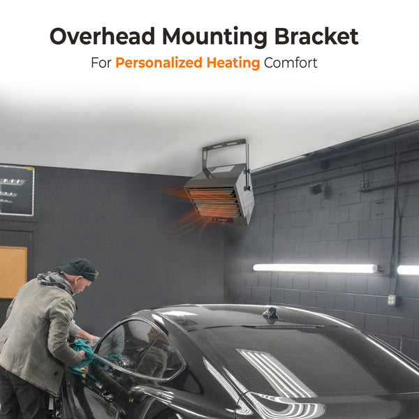 Comfort Zone Ceiling-Mounted 10,000-Watt Fan-Forced Industrial Heater with Remote