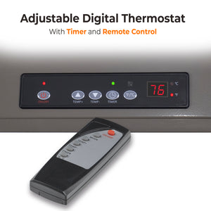 Comfort Zone Ceiling-Mounted 10,000-Watt Fan-Forced Industrial Heater with Remote