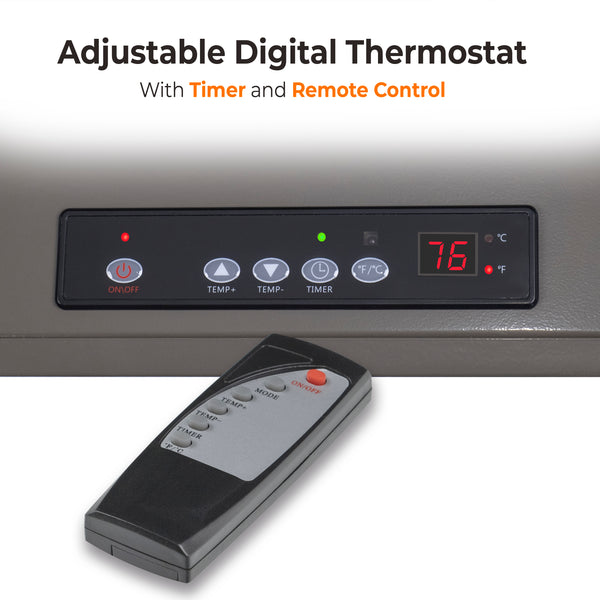 Comfort Zone Ceiling-Mounted 10,000-Watt Fan-Forced Industrial Heater with Remote