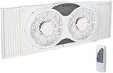 Comfort Zone 9" Twin Window Fan Reversible Airflow Control in Multiple Styles