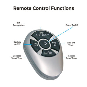 Comfort Zone Ceramic Oscillating Digital Tower Heater with Remote